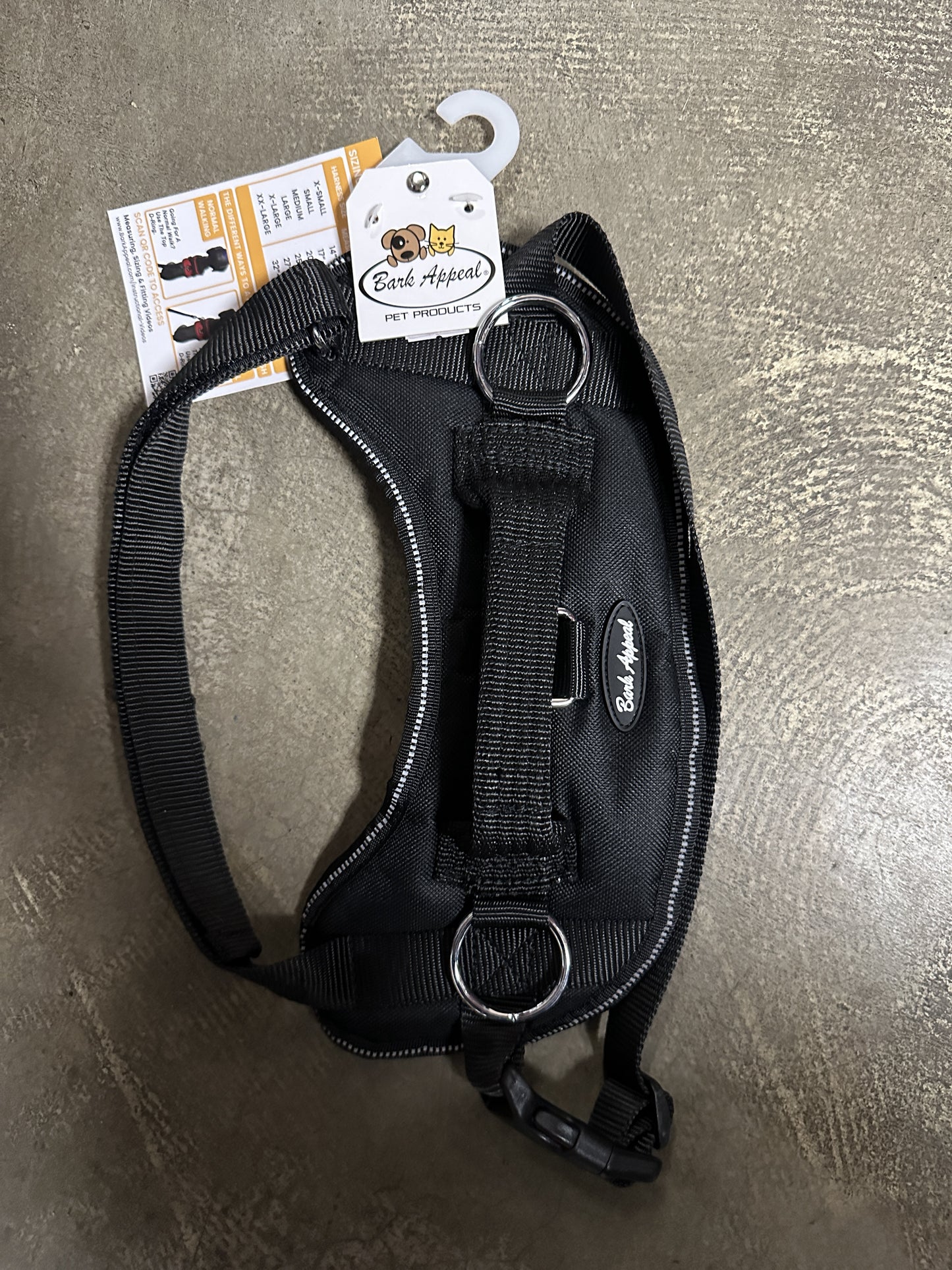 BA Black Reflective No Pull Harness M