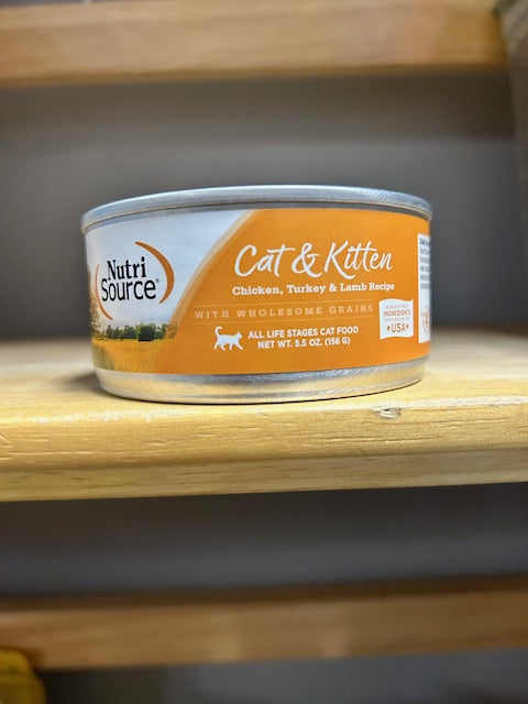 NutriSource Cat Food, Chicken, Turkey, & Lamb, 5.5oz