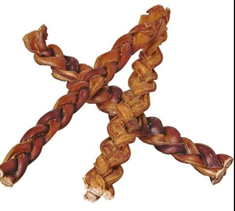 Braided Pizzle, Dog Treat, 12in Chew