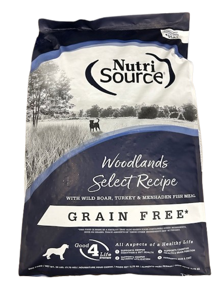 NutriSource Dog Food, Grain Free Woodlands Select, 26lb